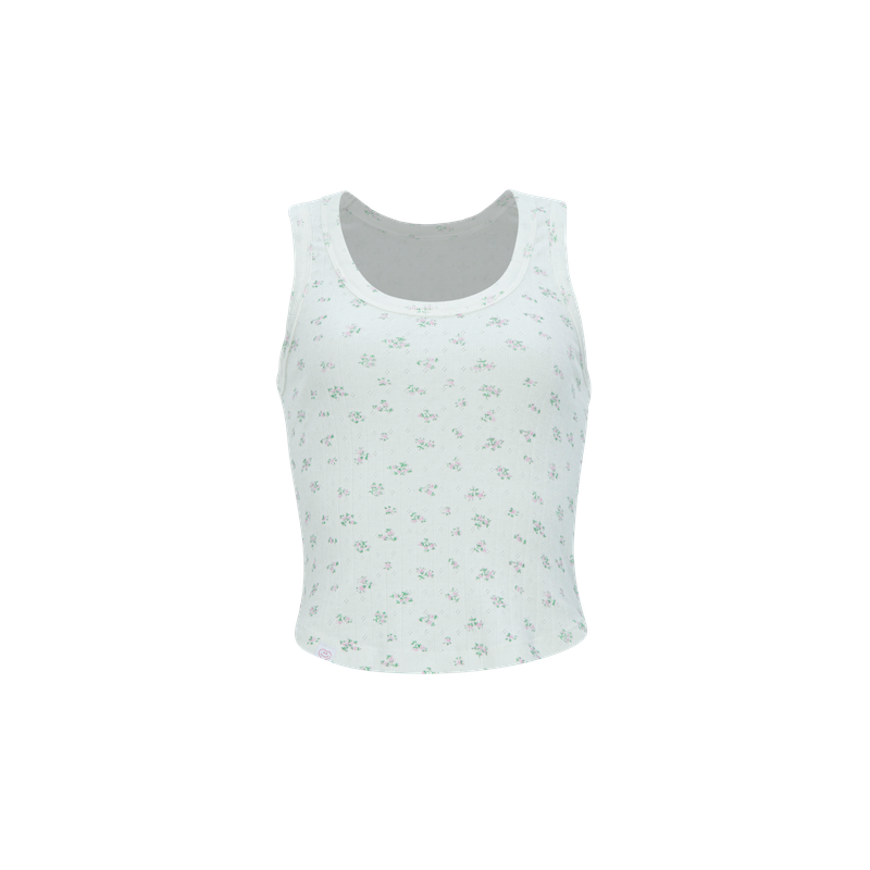 MINJIENA（ミンジエナ）の「flower tank top white（Tops）」