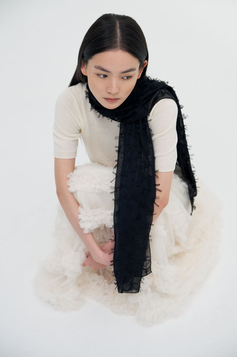 Tassel Ribbon Layer Scarf_2 colors
