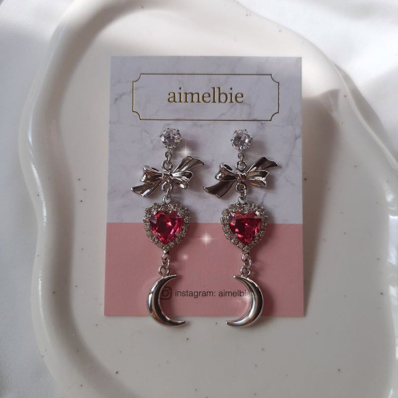 Moon Witch Earring - Rosepink/Silver