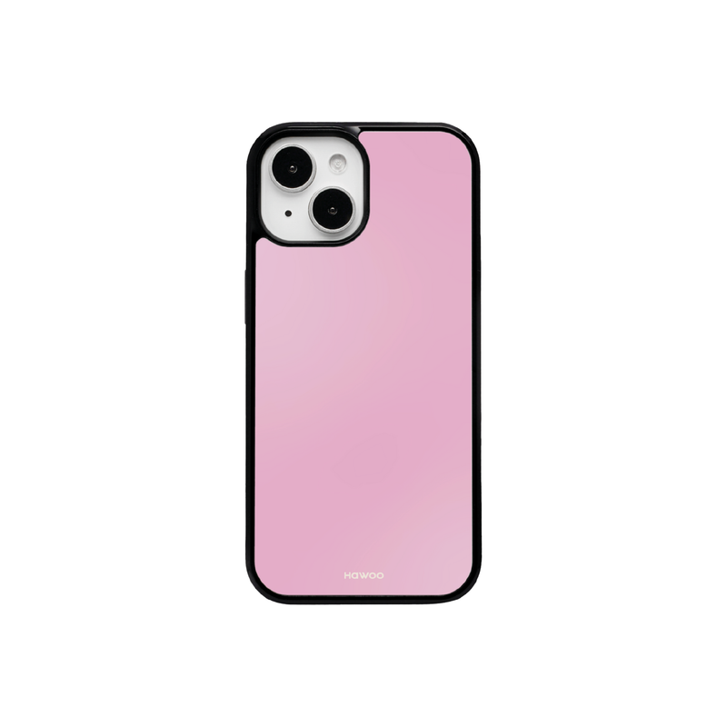 Hawoo（ハウ）の「グロッシーグラスバンパーケース (pink)（スマホグッズ/小物）」