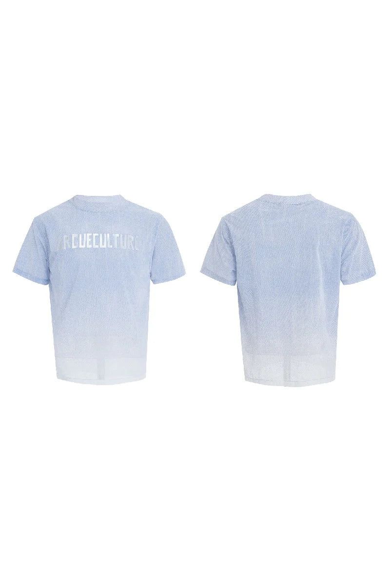 Ombre Denim Look Boxy Tee