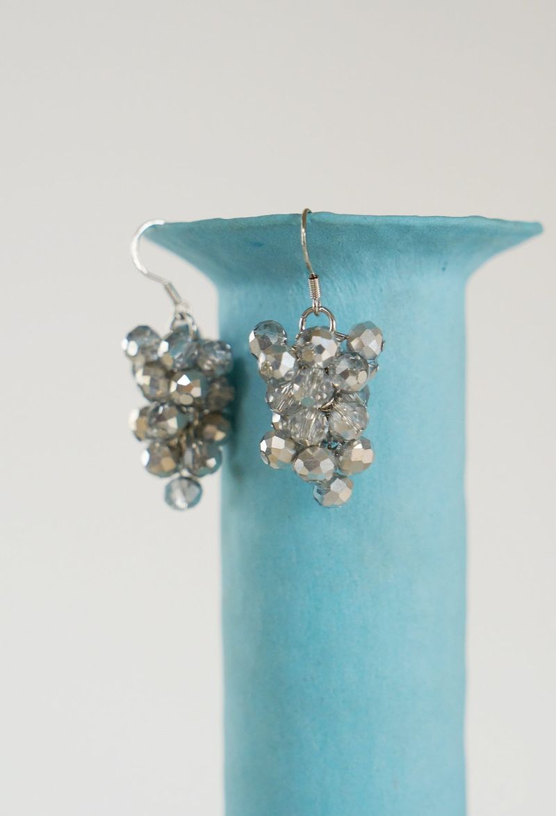 raspberry earring - silver