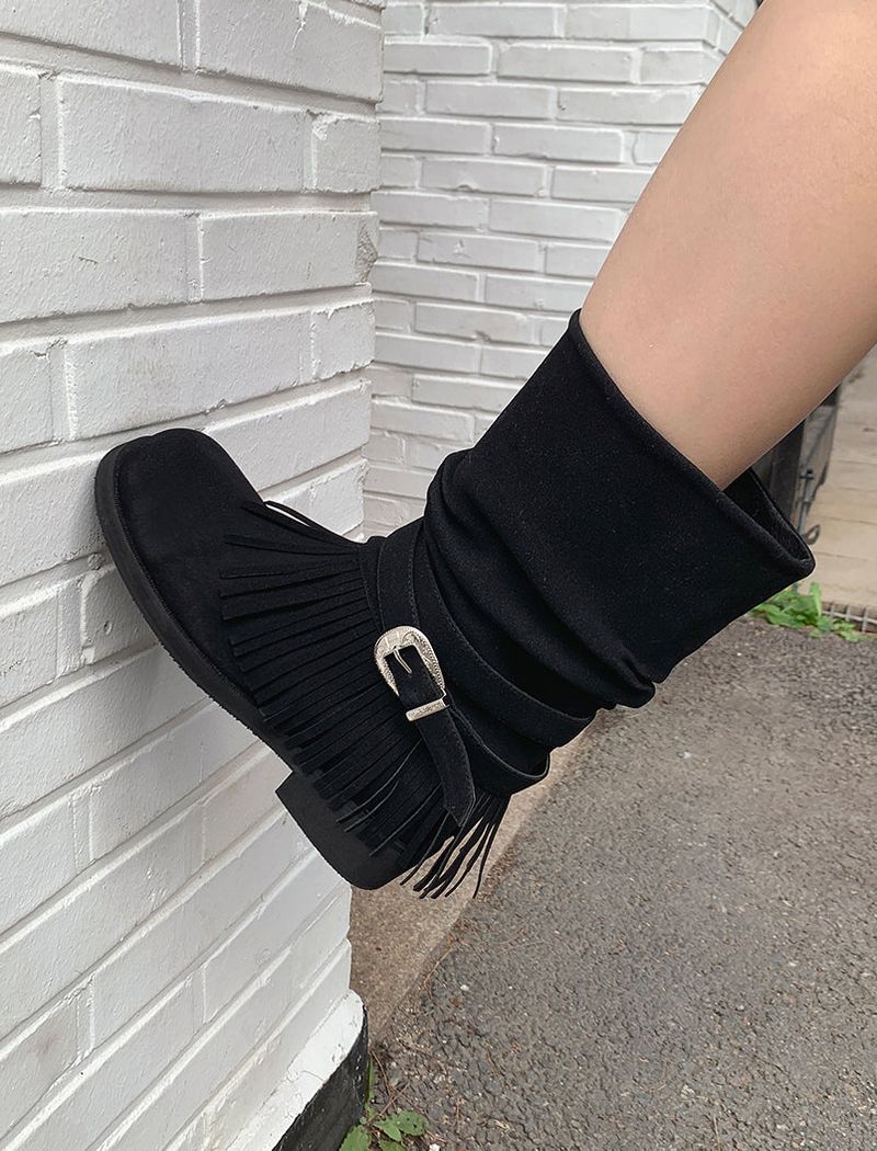JAZZ THE ORDER(ジャズ ザ オーダー)の「BUCKLE SUEDE FRINGE BOOTS (2C)(Shoes)」
