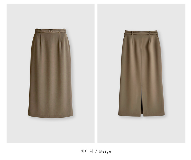 Setter Slit Belt Skirt / 4 colors