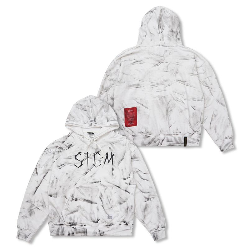 STIGMA(スティグマ)の「Dirty Washed Oversized Hoodie Black / White(Tops)」