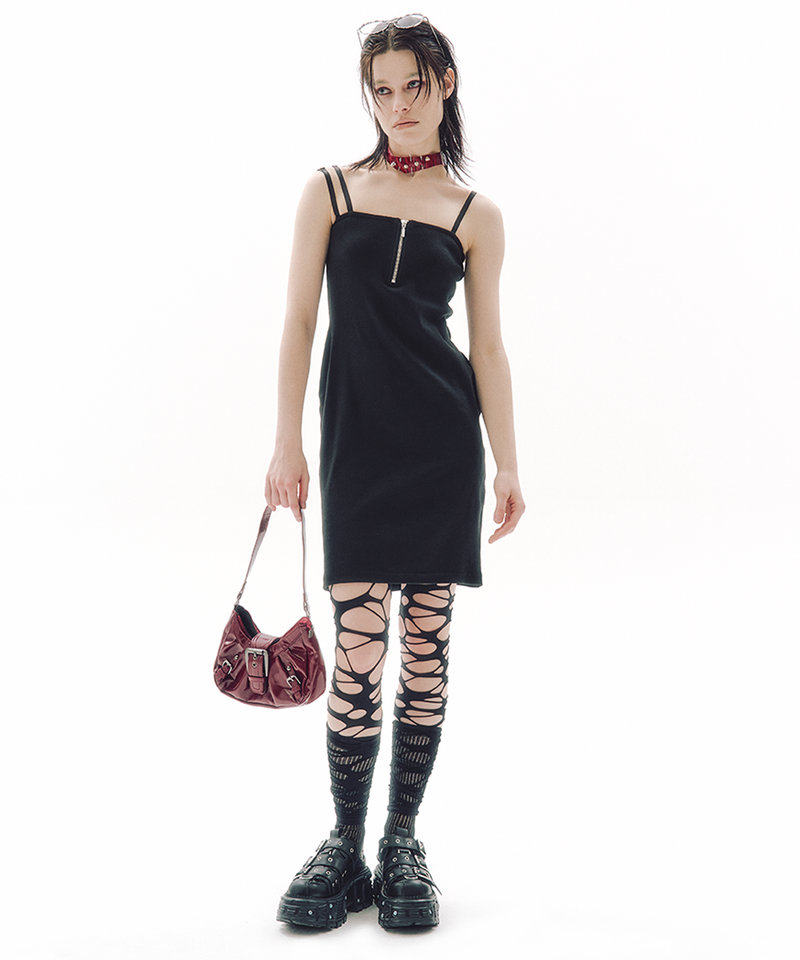 OFF-BALANCE ZIP DRESS