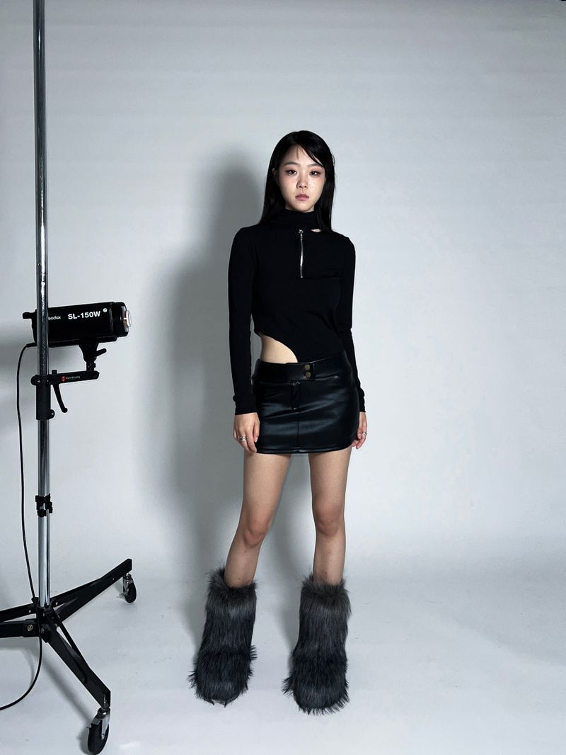 Soft eco fur middle boots (3 Color)