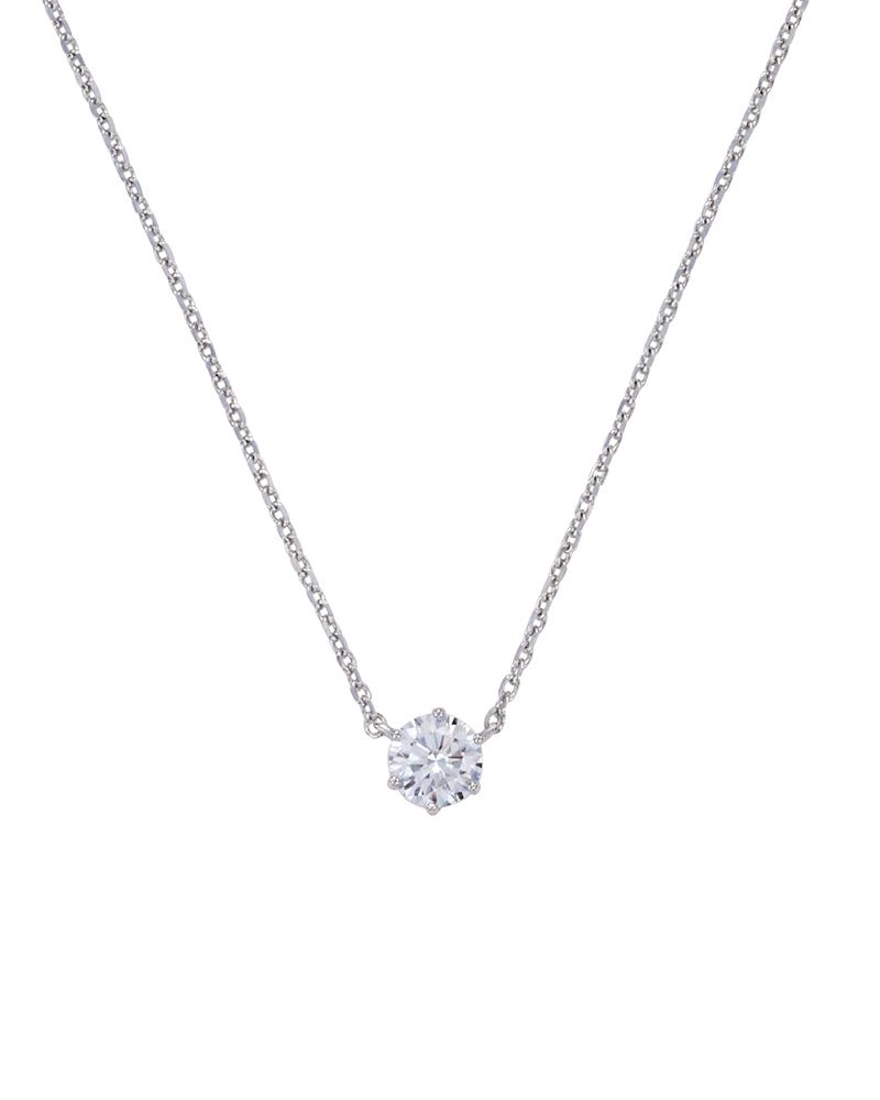 [White gold] Basic Cubic Necklace (M)