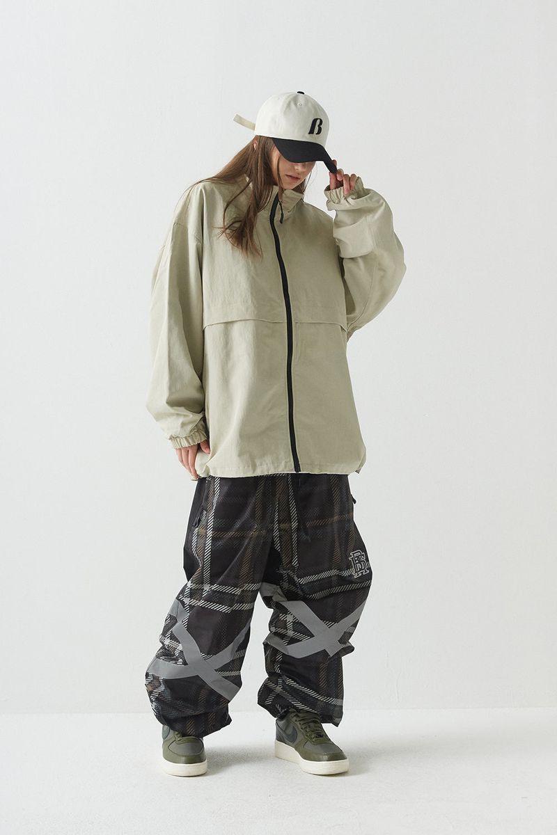 BSR2223FWJK058 CCC WIDE JACKET GRAY BEIGE