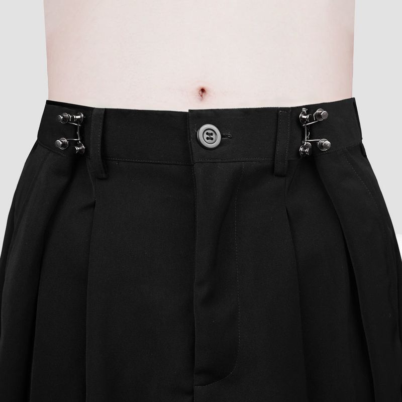 HIERARCHY STUDIOS ENE - Black Stud Baggy Trousers Pants