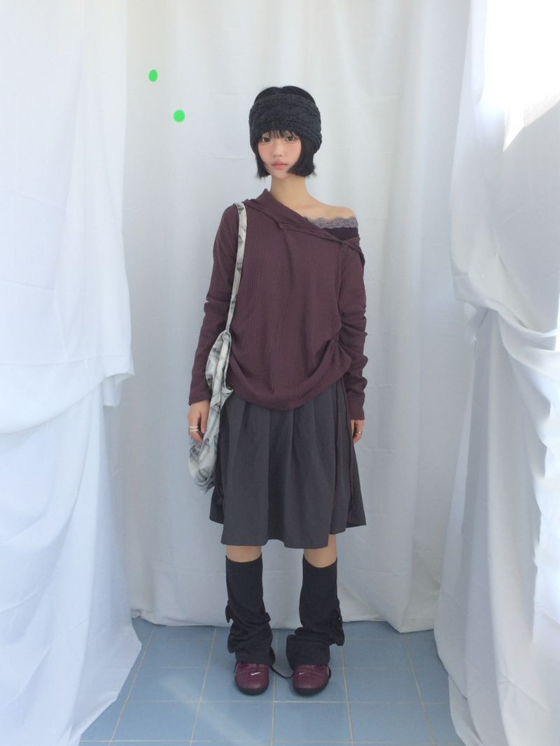 Lenny Shirring High-Neck Knitwear