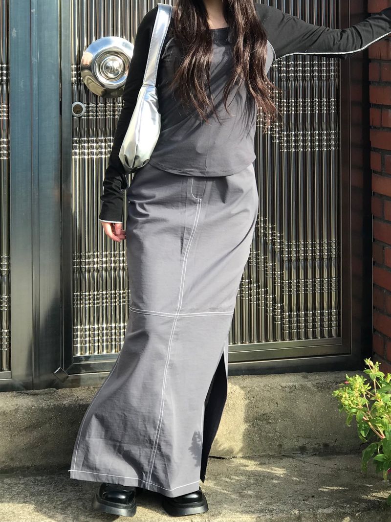 Sombrar slit long skirt