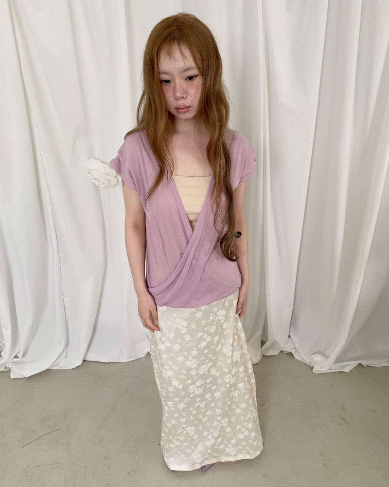 BELL DRAPE WRAP T-SHIRT