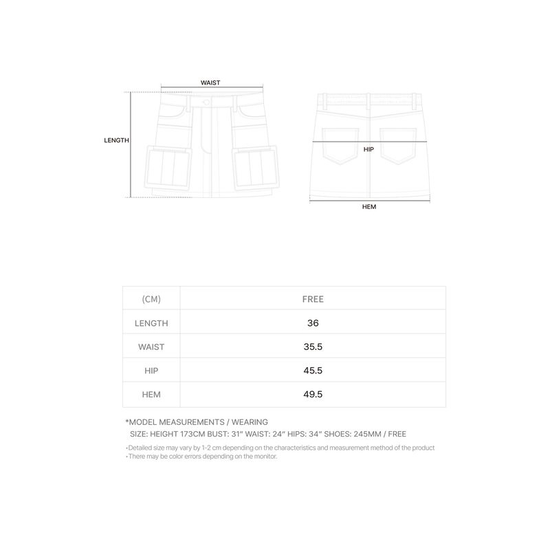 Cargo Mini Skirt (BLACK)
