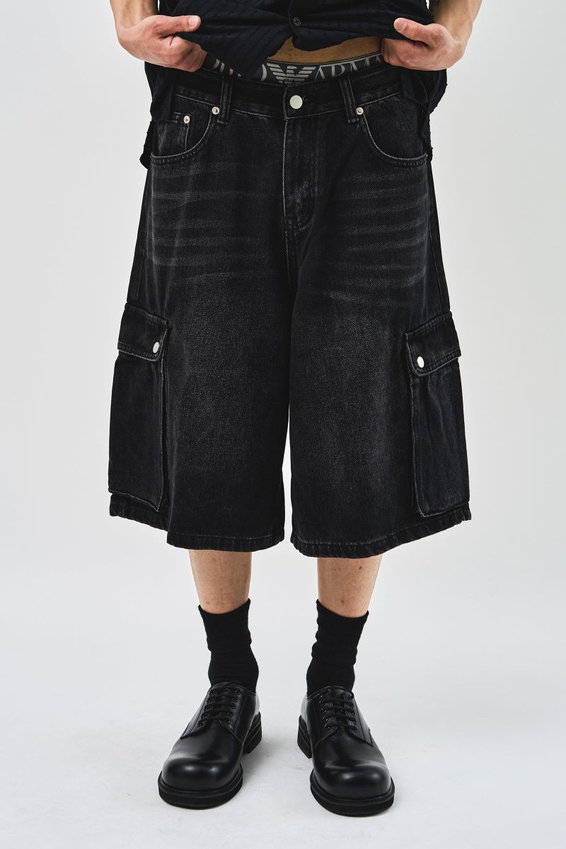 Baek Denim Cargo Bermuda (2color)