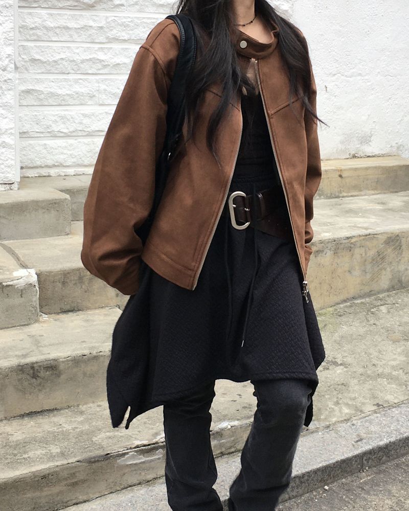 Devided suede jacket