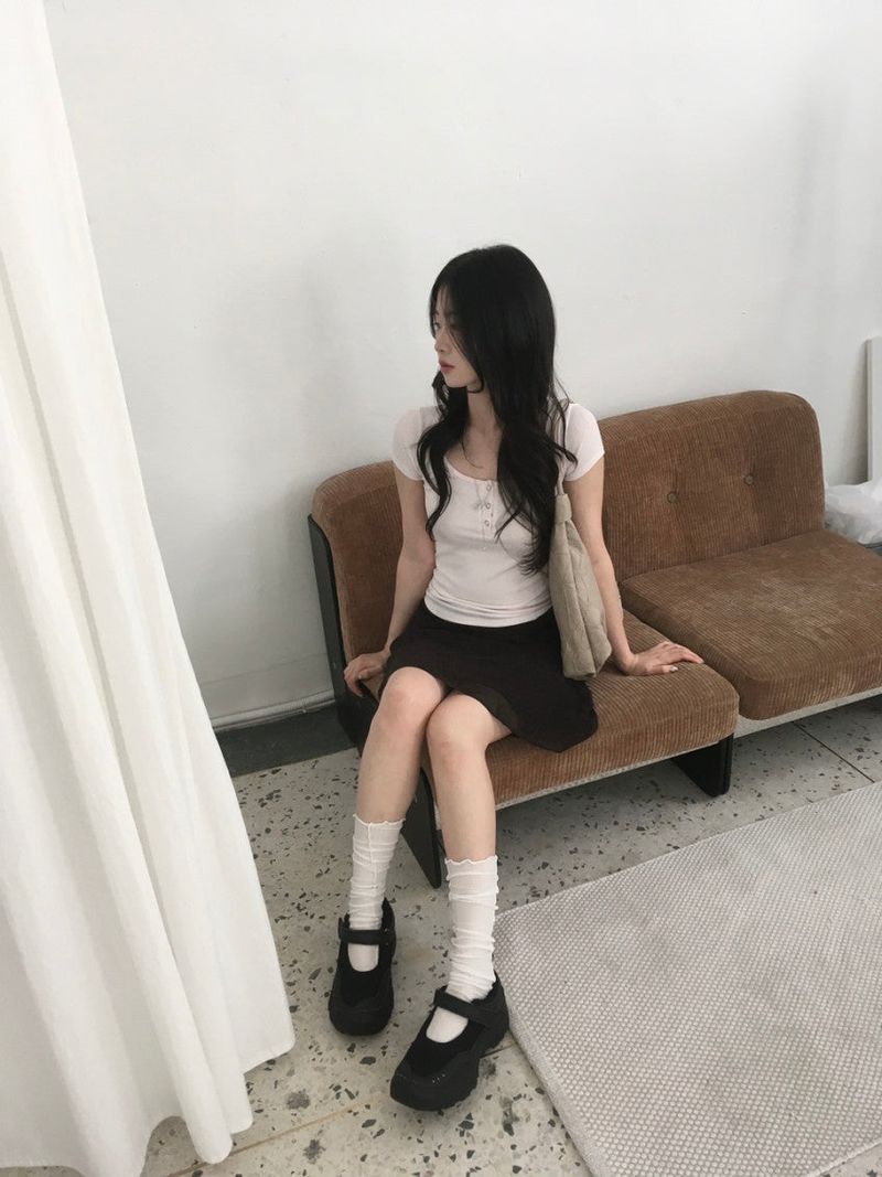 シフォンレオパードスカート