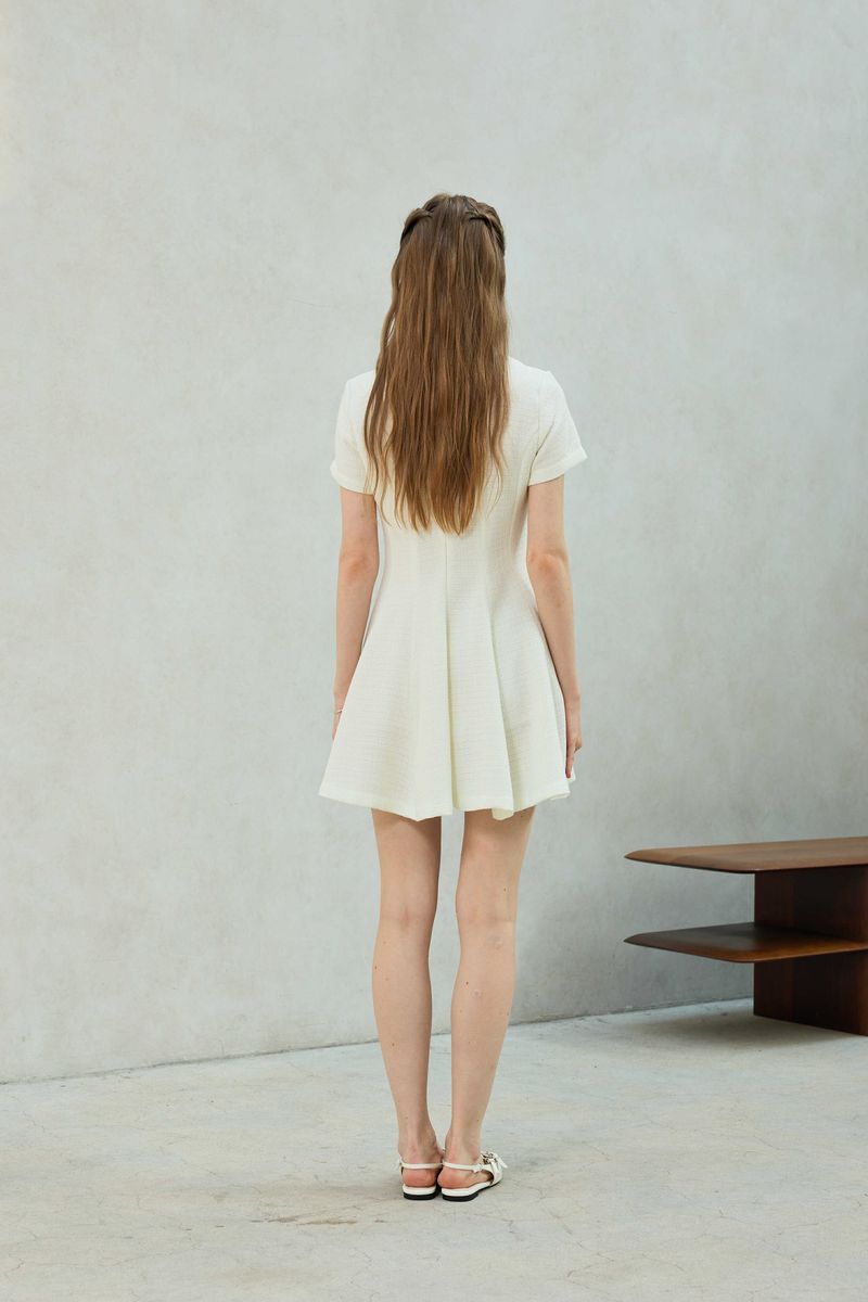 LANI TWEED DRESS / WHITE