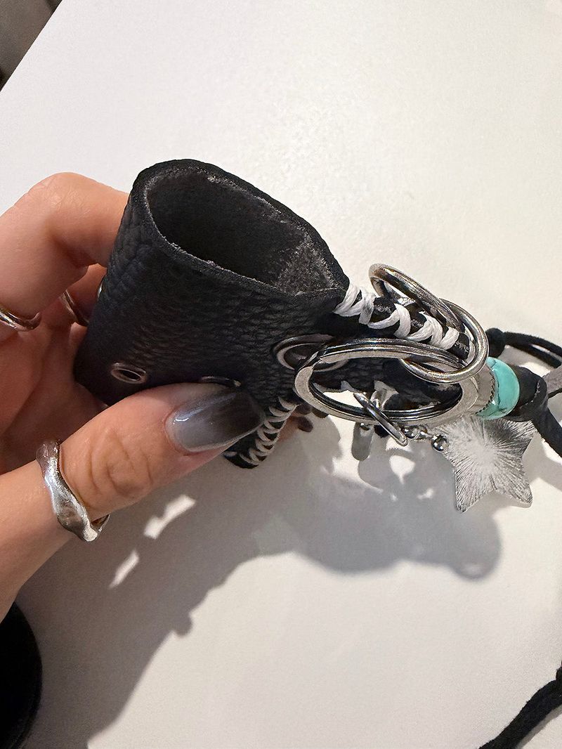 [Hand made]Western lip balm case key ring