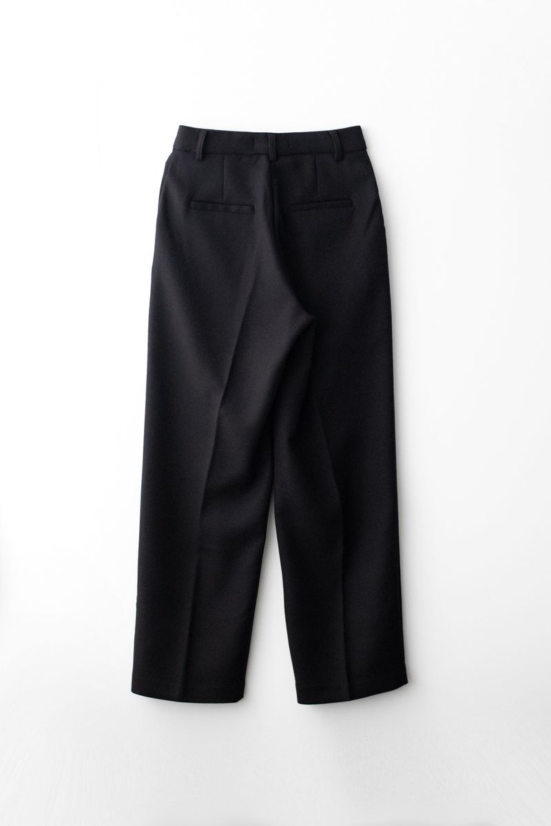 Semi wide pants (Black)