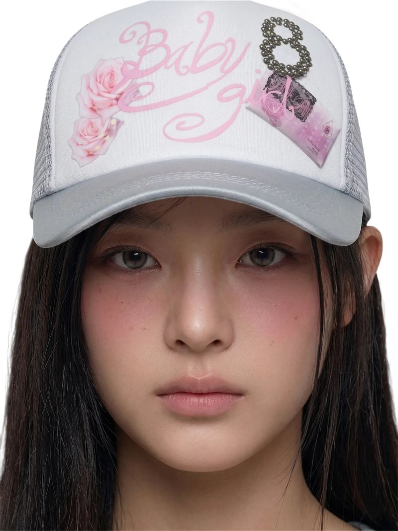baby girl 8 cap gray
