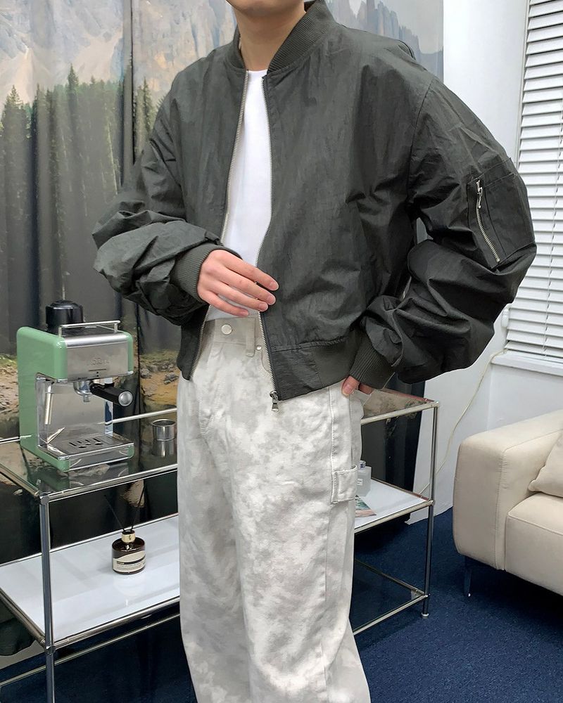COZINESS（コジネス）の「SI Cropped Shirring Aviation Jumper (2 colors)（Jackets/Outerwear）」