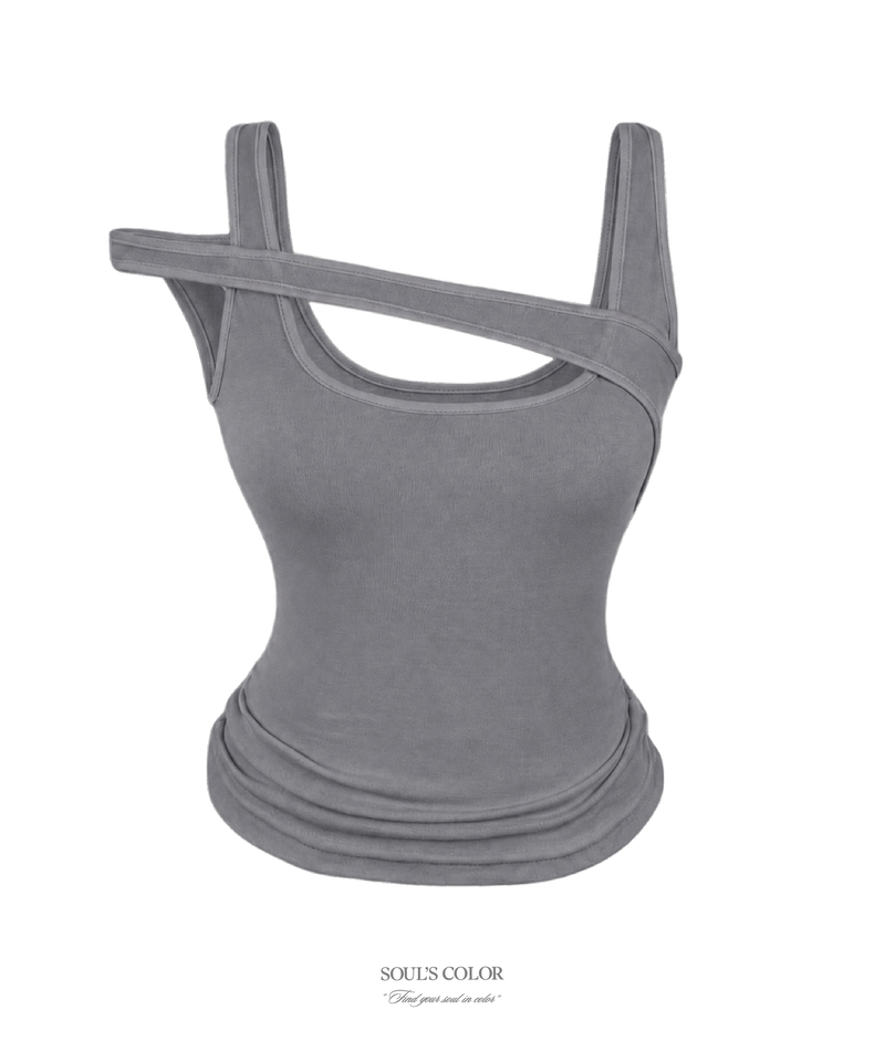 STRAP SLEEVELESS TOP (3COLOR)
