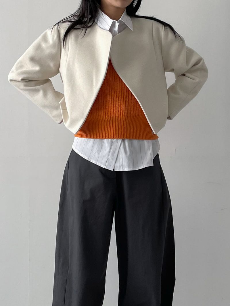 Barrier Balloon No Collar Short Jacket