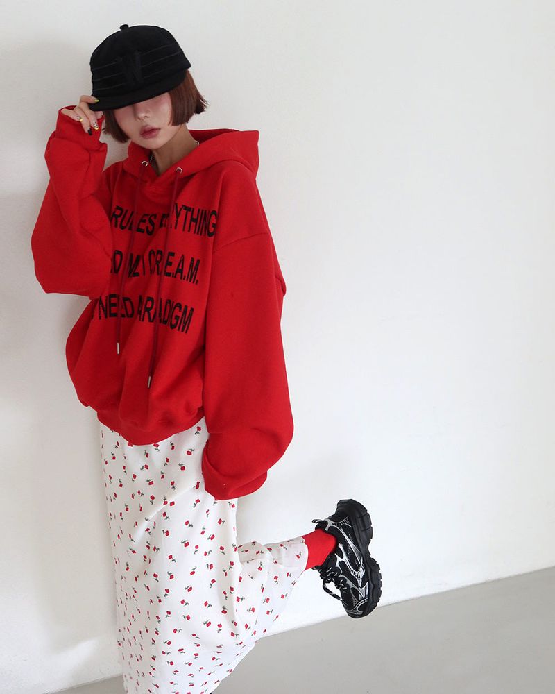 Delight-J（ディライトジェイ）の「[UNISEX] Cash lettering oversized fit hoodie（Tops）」