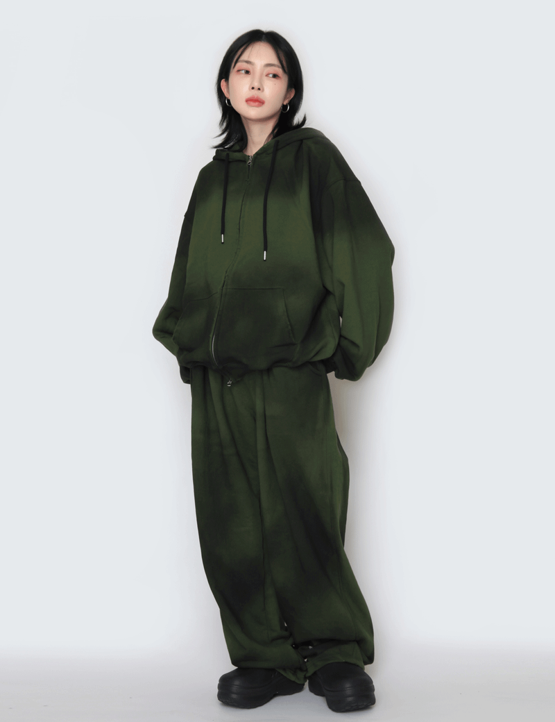 nutellike(ヌテールライク)の「Spray washed hood zip-up(Tops)」