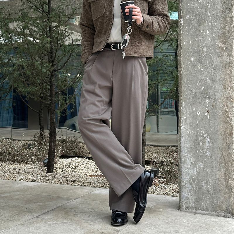 lemenne(ルメンヌ)の「LMN Kuber Brush Fleece Wide Slacks (3 colors)(Pants)」