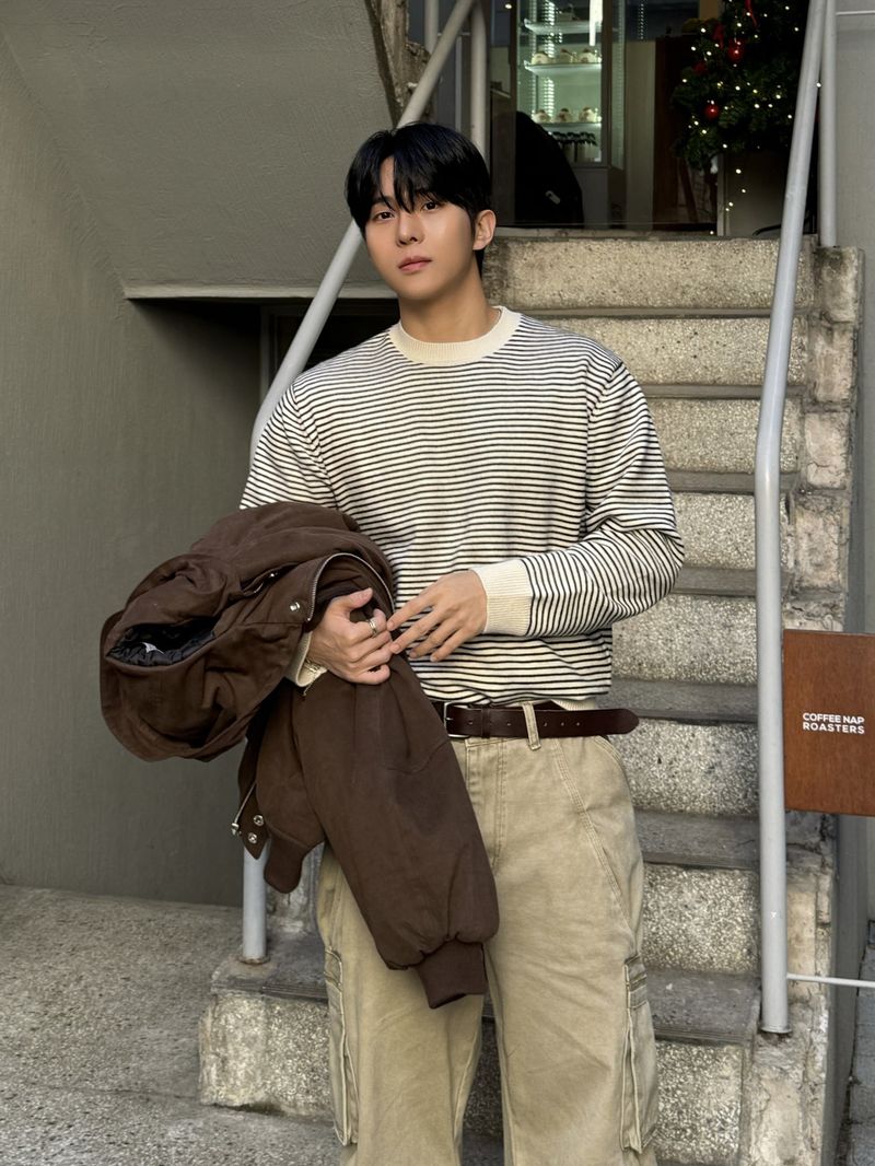 AVAND(アバンド)の「City daily stripe knitwear(Tops)」