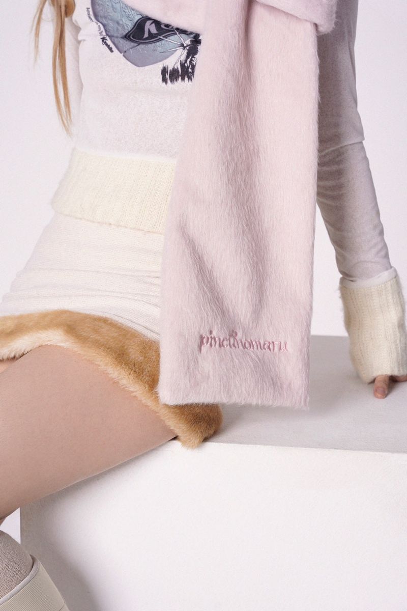 Ribbon Muffler_Fairy pink