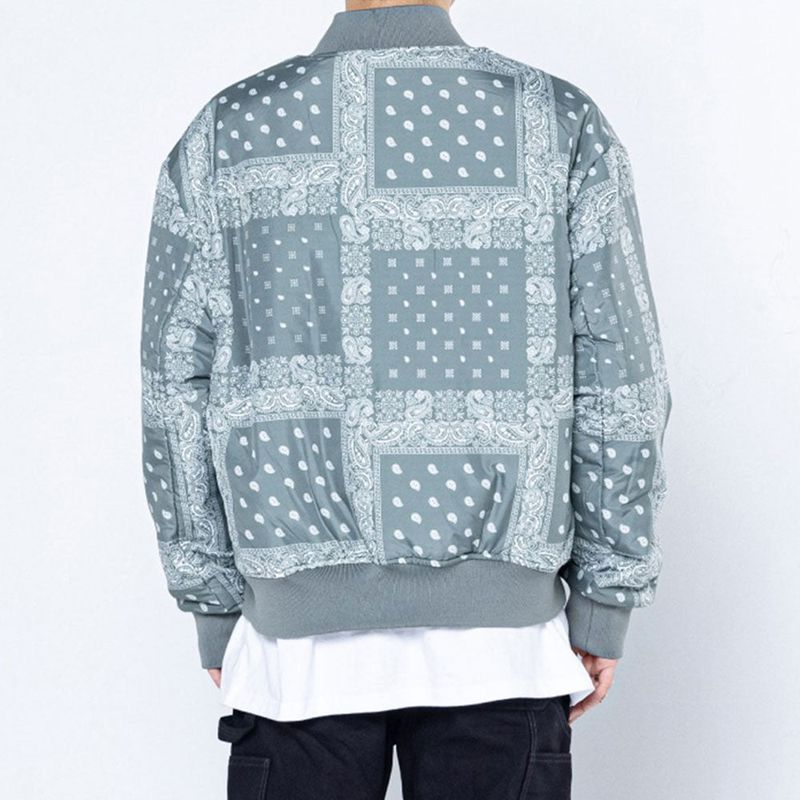 Dominant Paisley Reversible MA-1_BLACK