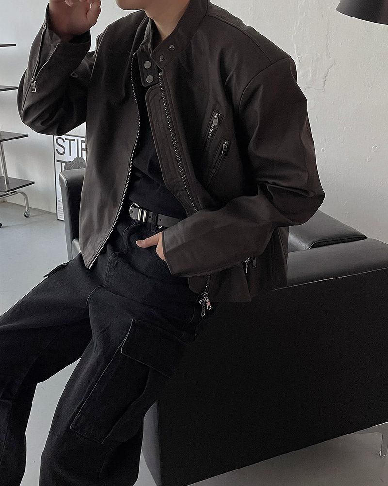 EN Black Denim Cargo Pants (S ~ L)