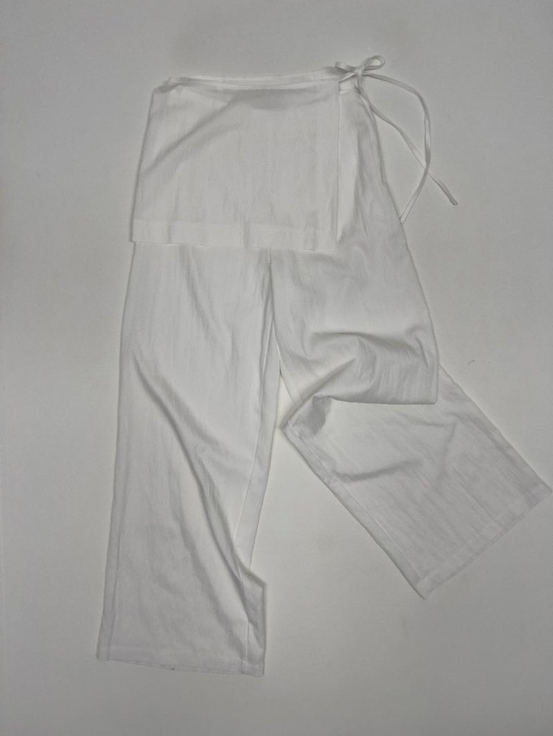 Euro Wrap Nylon Wide Pants