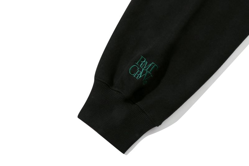 RECENT LOGO FLOWER HOODIE_BLACK