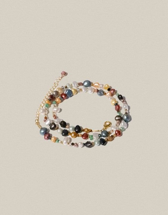 Multi Color Pearl Necklace