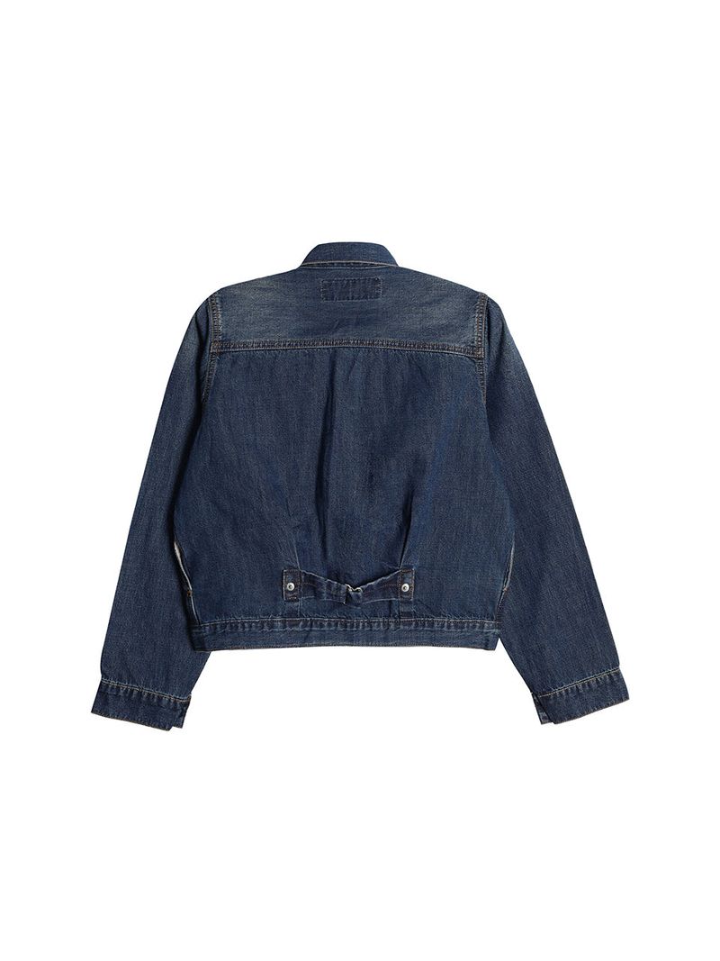 FRILL DENIM JACKET / BLUE