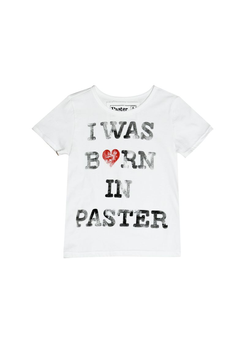 PASTER（ペースター）の「アイワズボーンインTシャツ、ホワイト（トップス）」