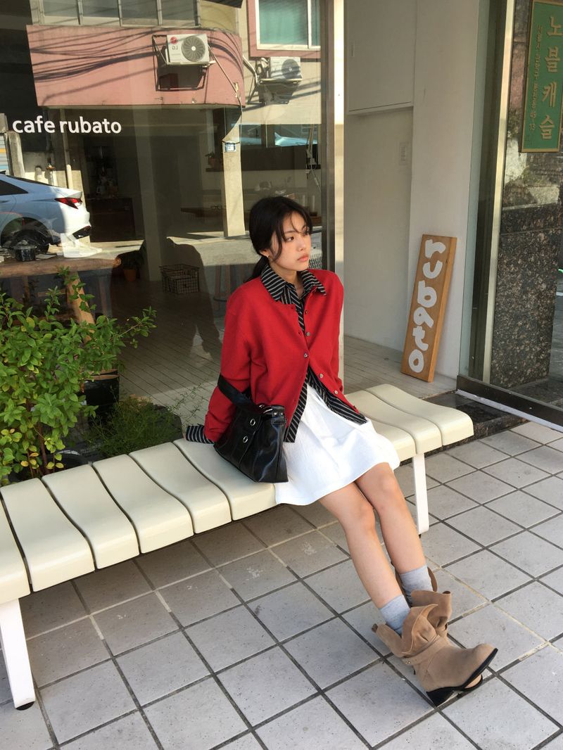 Fine Merino Wool Cardigan (8color)