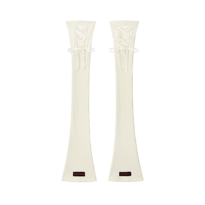 1 1 lace up leg warmer - IVORY