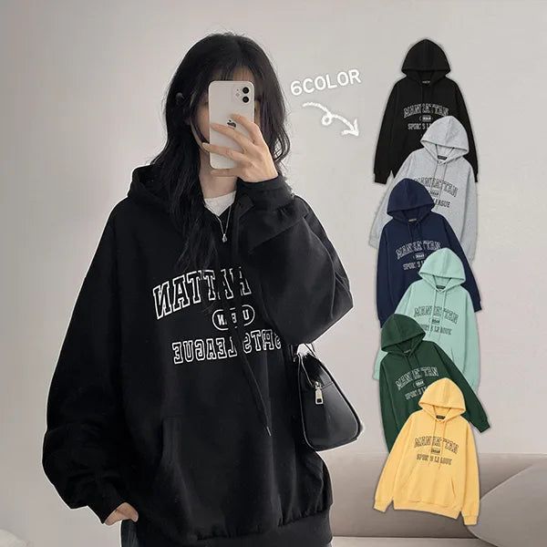 hijjoo（ハイチュー）の「Tans Lettering Boxfit Hoodie (6 colors)（Tops）」