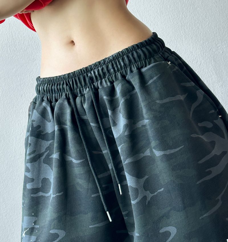 Military Camo Rivet Balloon Shorts 2color