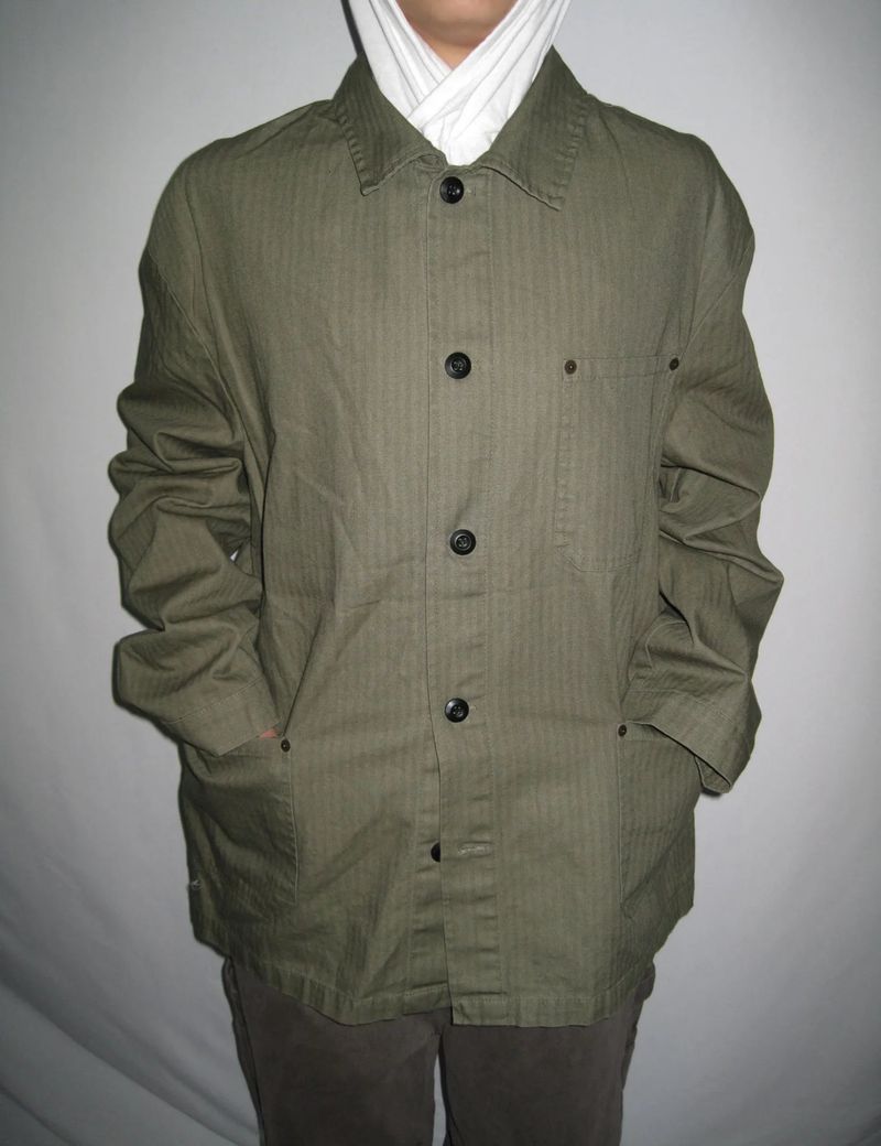 Herringbone French Work Field Jacket (2 Colors)