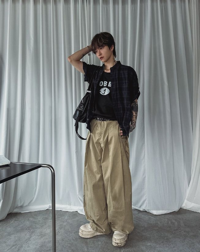Prolly Check Roll-up Short Sleeve Shirt