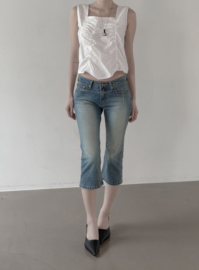 Silla Square Shirred Blouse