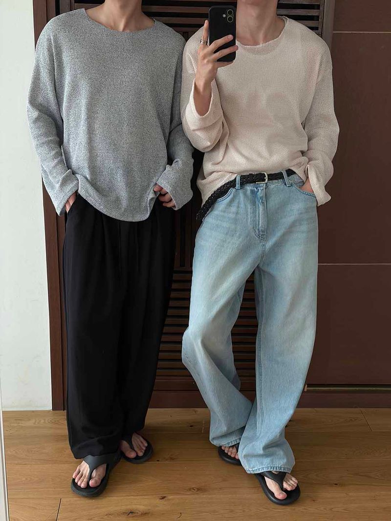 Scotch v neck knit lone sleeves(4color)