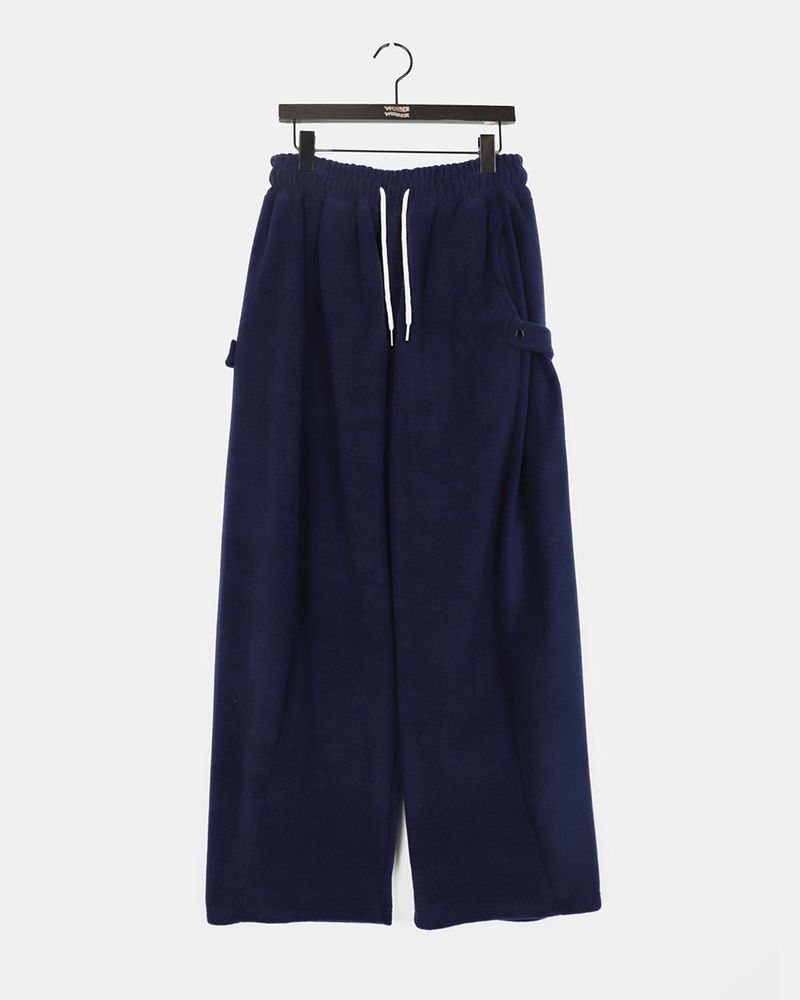 Pingti Side Snap Fleece Wide Pants