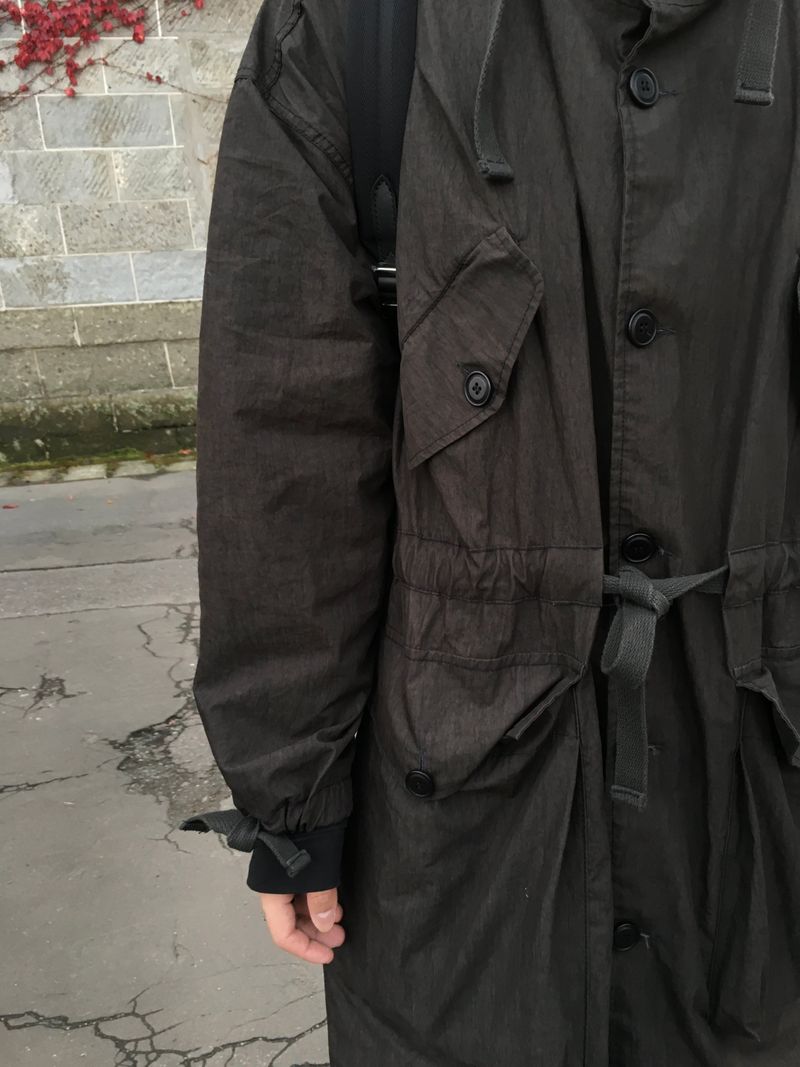 Fine Over Long Hooded Jacket 3C